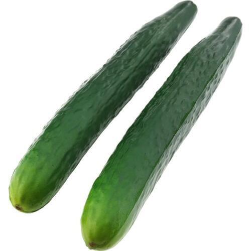 Gresorth 2pcs Soft PU Artificial Cucumber Fake Vegetable Decoration Lifelike Home Kitchen House Table Show