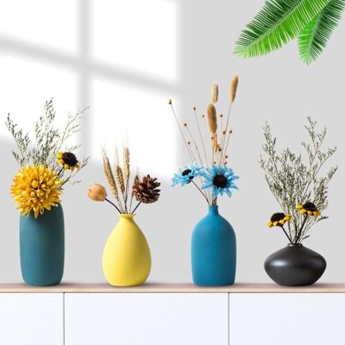 Ceramic Vases Simple Retro Frosted Ceramic Decoration Creative Home Furnishings Nordic Retro Pastoral Vase Crafts Home Decor