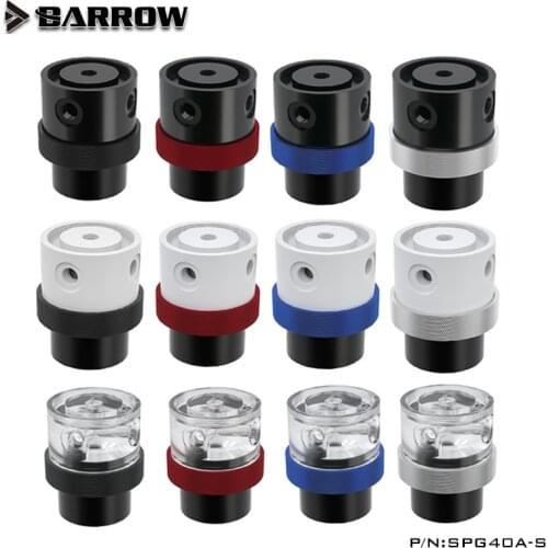 Barrow D5 Pump Box Kit Pump PWM 18W + Reservoir for Watercooling Transparent/Black/White POM SPG40A-S