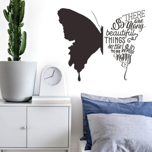 Creative Black White Butterflies Wall Stickers Girl Bedroom Living Room Sofa Backdrop Decoration Art Decals for Furniture Murals