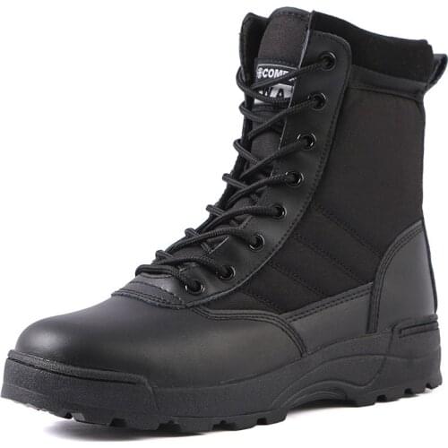 Military boots manufacturers supply combat boots tactical boots black high-top outdoor boots anti-kick anti-collision mou