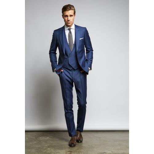 Latest Coat Pant Designs Navy Blue Wedding Men Suit Slim Fit 3 Piece Tuxedo Custom Blazer Groom Prom Party Suits Terno Masculino