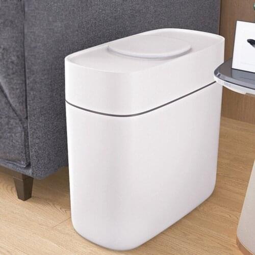 Creative High-End Simple Covered Automatic Packaging Storage Bin Trash Can Household Toilet Bathroom Living Room