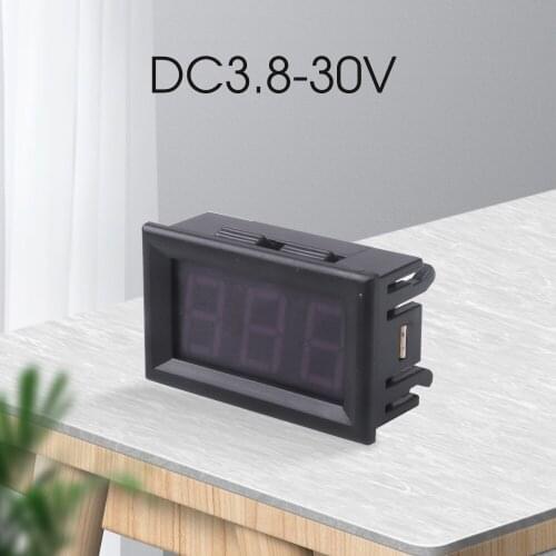 Sikeo Voltage Panel Meter Tester LED Panel Digital Voltmeter with Two-wire Electrical Instruments DC4.5-30V for Car Motorcycle