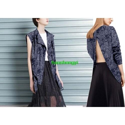 Super beautiful streamer fold texture fashion linen jacquard garment fabric