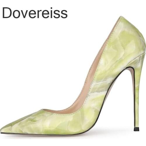 Dovereiss Fashion Womens Shoes Summer New Elegant Blue Sexy Stilettos heels Pumps Sexy Office lady Party Shoes 43 44 45 46 47