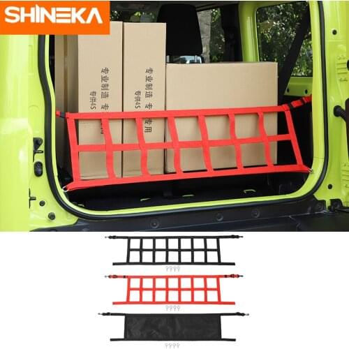 SHINEKA Interior Mouldings For Suzuki Jimny Oxford Cloth Car Rear Trunk Isolation Network For Suzuki Jimny 2019 2020 Accessories