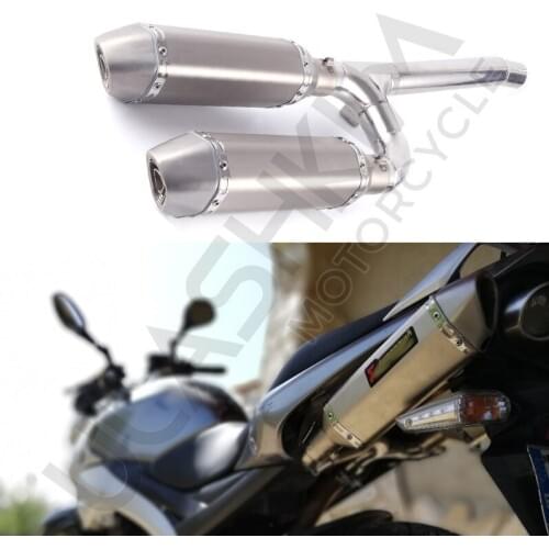 FZ6S FZ6N Motorcycle Exhaust Muffler Full System Slip On Pipe Pipe Slip On For Yamaha FZ6 FZ6N S2 FZ6S Fazer 600 Exhaust