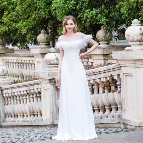 Атласные свадебные платья YQLNNE China At AliExpress