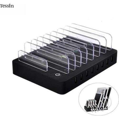 INGMAYA Multi Port USB Charger 96W Phone Holder Charging Station For IPhone IPad Samsung Huawei Xiaomi HTC ZTE Stand AC Adapter