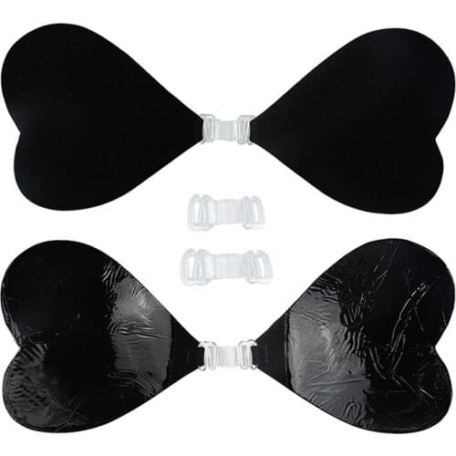 Womens Self-adhesive Chest Stickers New Heart-shaped Invisible Bra Women Straps Enhance Seamless Sexy Hot Style