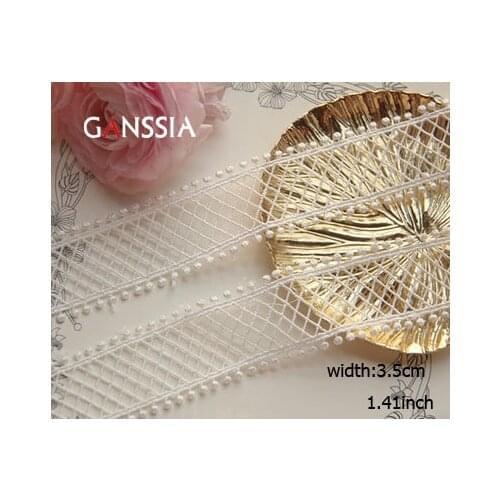 1yrd/lot Width:3.5cm embroide lace Water soluble polyester lace Garment embellishment accessories(ss-997)