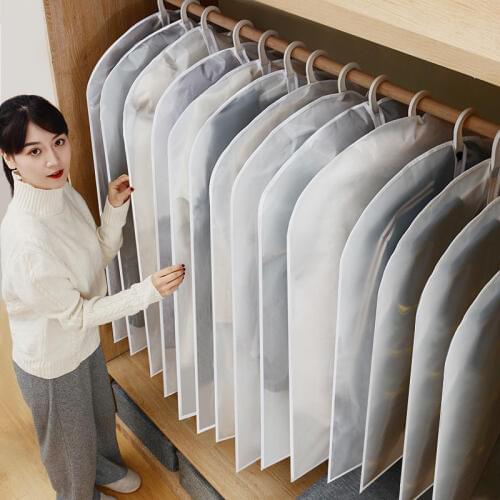 5pcs/set Clothes Dust Cover Transparent Clothing Classification Business Suit Coat Clean Storage Bag Wardrobe Sort Out E0930