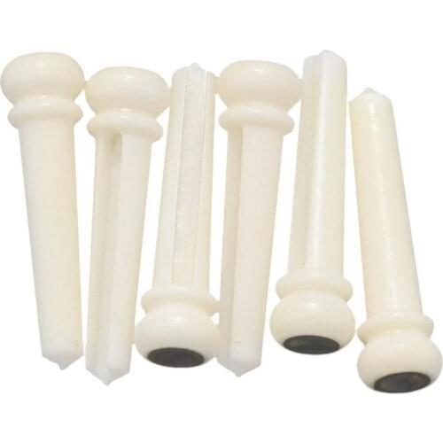 6Pcs/Set Natural Cattle Bone Guitar Nut and Saddle Bridge Pins for Acoustic Folk Guitar Accessories