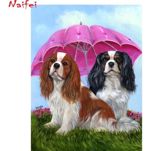 Diy Diamond Painting Cavalier King Charles Spaniel Dog 5D Mosaic Pattern Full Diamond Embroidery cute pet puppy