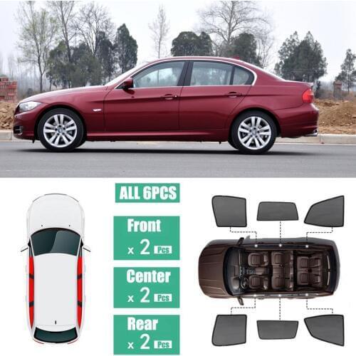 Side Windows Magnetic Sun Shade UV Protection Ray Blocking Mesh Visor Fit For BMW 3 Series 2005-2012