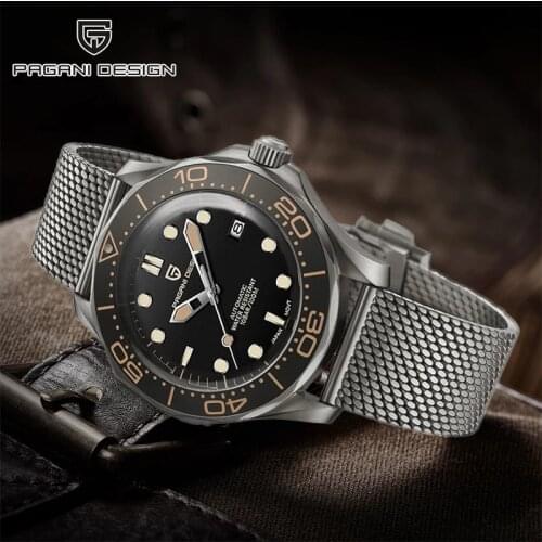 NEW PAGANI DESIGN 007 Mens Mechanical Watches Brand Luxury Mesh belt Automatic Watch Men Waterproof Wristwatch Japan NH35 Clock