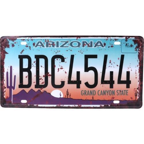 Car License Plate cover Vintage Retro Metal Tin Sign Poster number frame bolts Plaque Bar Club Wall Home Decor 30x16cm