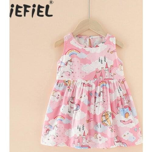 1-5Y Baby Sleeveless Dresses For Girls Kid Summer Flower Princess Birthday Party Dress Children Clothing Vestidos Pageant Dress