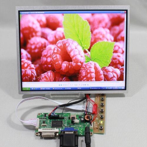 DVI VGA lcd controller board RT2261 with 10.4inch G104X1 L04 1024X768 lcd panel