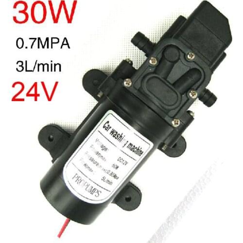 24v 30w Mini electric diaphragm pump Car wash water pump spray pump straight pipe connect mini DC water pump