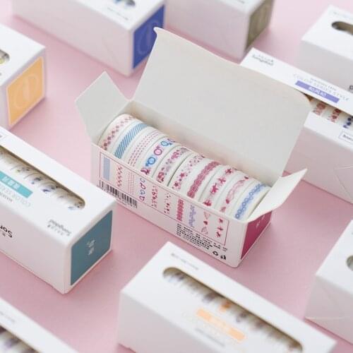 Ellen Brook 1 Set Decorative Simple Adhesive MASKing Tape Tools Stickers Paper Diary DIY Office Photos Album Cute Stationary