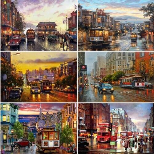 EverShine Diamond Mosaic Scenic Cross Stitch Diamond Painting City Rhinestones Embroidery Full Square New Arrival Handicraft