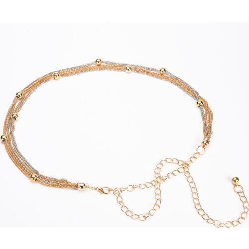 Hongmioo 2017 Women Silver Metal Chain Belt High Quility Metal Waist Belt For Women Collier Femme Necklace Women Belts