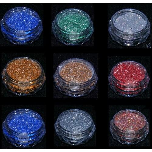 Crystal Diamond Nail Powder, Chrome Gilt Shiny Nail Glitter Nail Art Decoration Manicure Pigment