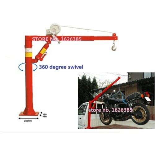 1000LB/500KG auto hydraulic crane truck engine lifting windlass car motor jib crane Tire Repair Tool