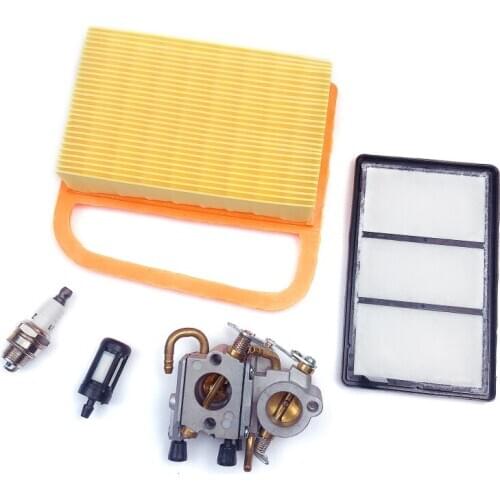 Carburetor Kit for Stihl TS410 TS420 Cut off Chainsaw Carb with Air Fuel Filter Spark Plug Accessories Parts