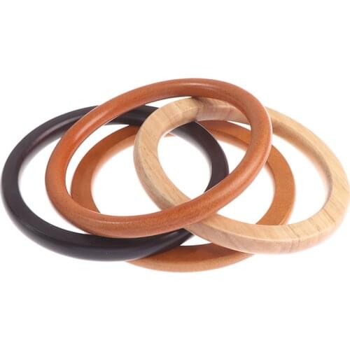 Round Wooden Handle For Handmade Handbag DIY Tote Purse Frame Making Bag Hanger