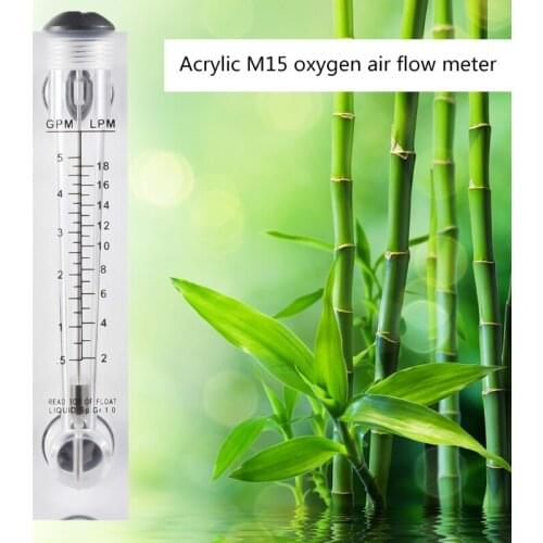 Multicolor Acrylic 3M-15 0.5-5GPM 2-18LPM Oxygen Air Gas Flowmeter with Control Valv-e for Oxygen Adjustable M4YD