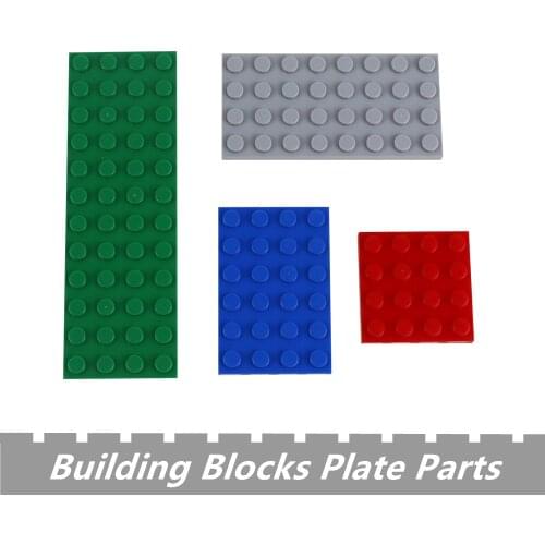 WW2 Military Sets Accessories City Building Bricks Plate 4x4 4x6 4x8 4x12 Assemble Small Particles Toys for Kids Gift 100g/lot