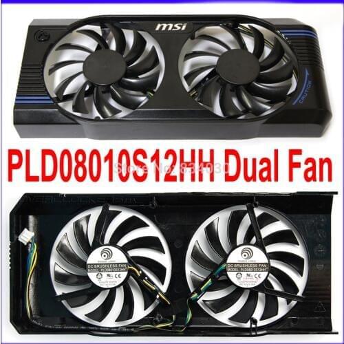 Neue computador lufter ersatz twin frozr ii msi r7770 hd 7770 n460 n560 gtx graphics grafikkarte fans (PLD08010S12HH)
