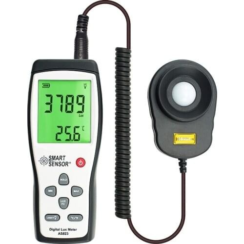 New Professional Digital Luxmeter Smart Sensor AS823 Lux Meter Light Meter 200,000lux Photometer Illuminometer Spectrometer