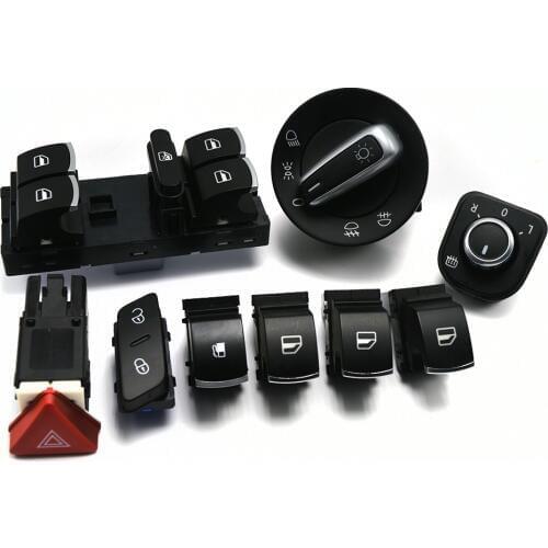 Window headlight mirror fuel tank Control hazard warning lamp switch for VW Jetta Golf MK5 6 Tiguan CC 5ND 959 565B 5K4 959 857