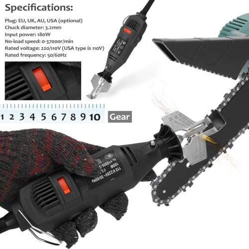 Handheld Mini Electric Grinding Tool Chainsaw Chains Grinder Electric Mill Die Grinder Utility Grinding Tool