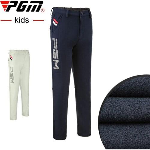 PGM New childrens Golf Clothing autumn and winter Waterproof Warm Boys fleece trousers kids Golf Sportswear
