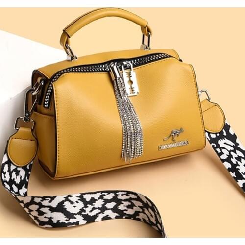 Fashion Tassel PU Leather Women Handbag Designer Women Shoulder Bag High Quality Ladies Crossbody Bag Luxury Female Tote Bag