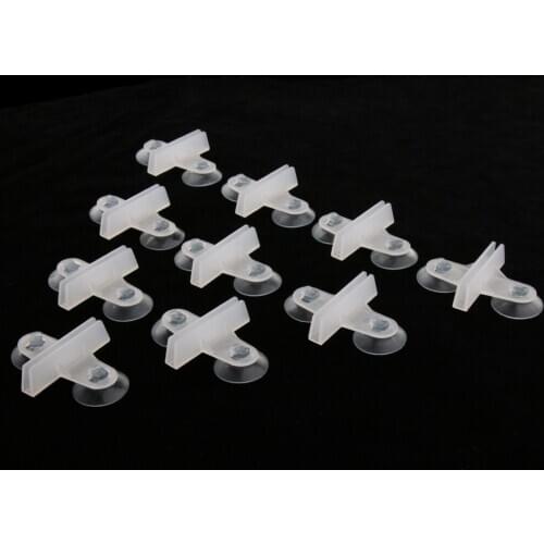 10pcs Plastic Aquarium Tank Suction Cup Clear Fish Tank Divider Sheet Holder