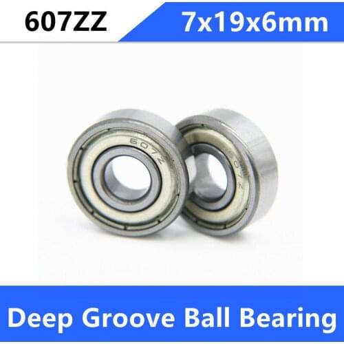 1000pcs/lot 607ZZ 607Z 607 ZZ Z miniature shielded deep groove ball bearing 7x19x6 mm