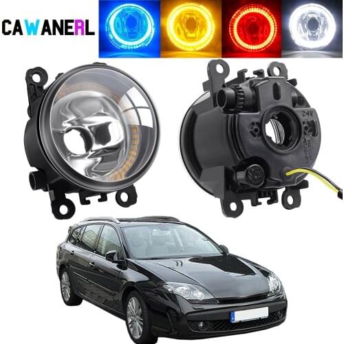 2 X Angel Eye Fog Light Assembly For Renault Laguna 3/III Grandtour 2007-2012 Car Halo Ring Fog Daytime Running Lamp DRL 20W 12V