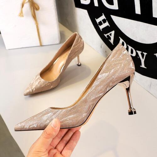 2020 Women Pumps Patent Leather High Heels 7.5/10.5CM Shoes Women Heels Sexy Wedding Shoes Stiletto Ladies Shoes Plus Size 40