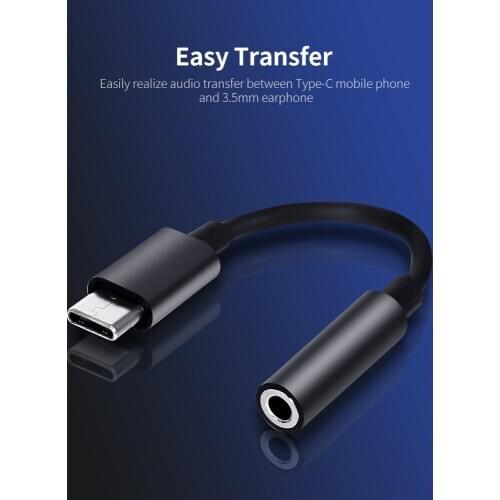 Type-C to 3.5mm Earphone Adapter USB 3.1 Type-C Male to 3.5 AUX Audio Female Jack Audio Adapter for Huawei Xiaomi Samsung SONY