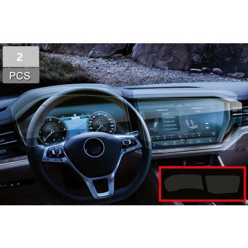 LFOTPP For Touareg 2019 Car GPS Navigation Dashboard Display PET Screen Protective Film Auto Interior Accessories 2 Pieces
