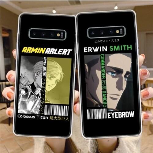 Hot Anime Attack on Titan Phone Case For Samsung Galaxy A71 A70 A51 A50 A41 A40 A30 A21 A20 A11 A10 M30 E S A9 A8 A7 A6 A01 Plus