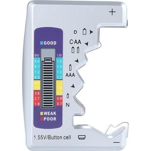 Digital Battery Tester Battery Capacity Detector For C/D/N/AA/AAA/9V 6F22 Batteries 1.55V Button Cell Universal Battery Checker