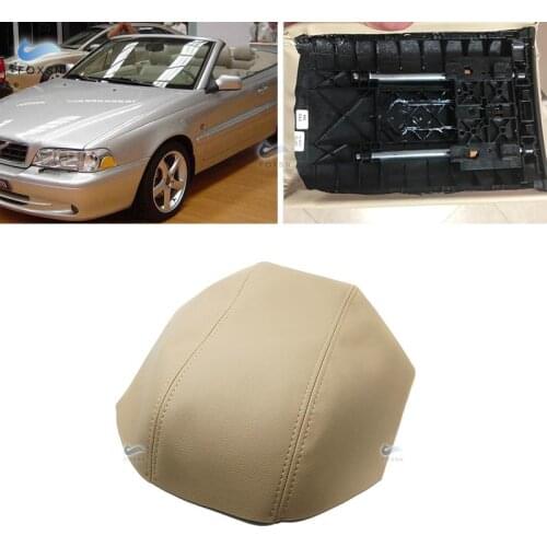For Volvo S70 V70 C70 1993 - 1998 1999 2000 2001 Car Microfiber Leather Center Control Lid Armrest Box Cover Sticker Trim Beige