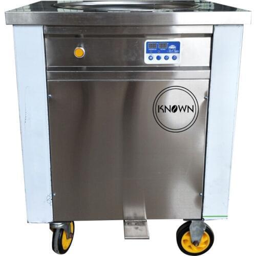 Hot Sale low price but high quality Single Round Pan Stainless Steel thai ice-cream roll making machine